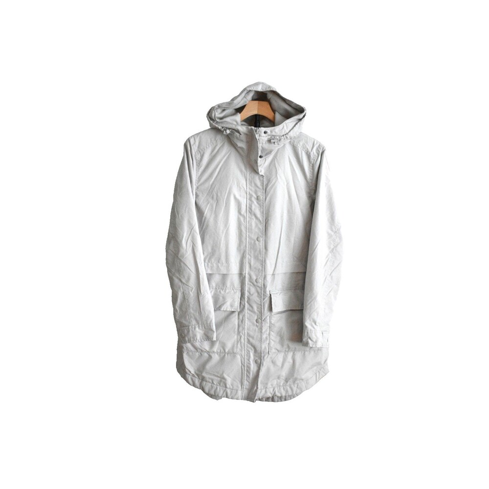 Old Navy Women’s Hooded Utility Coat Jacket Medium Off White Fleece Lined Parka